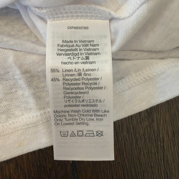 Madewell Linen-Blend Crewneck Oversized Tee Size Small - Picture 10 of 11